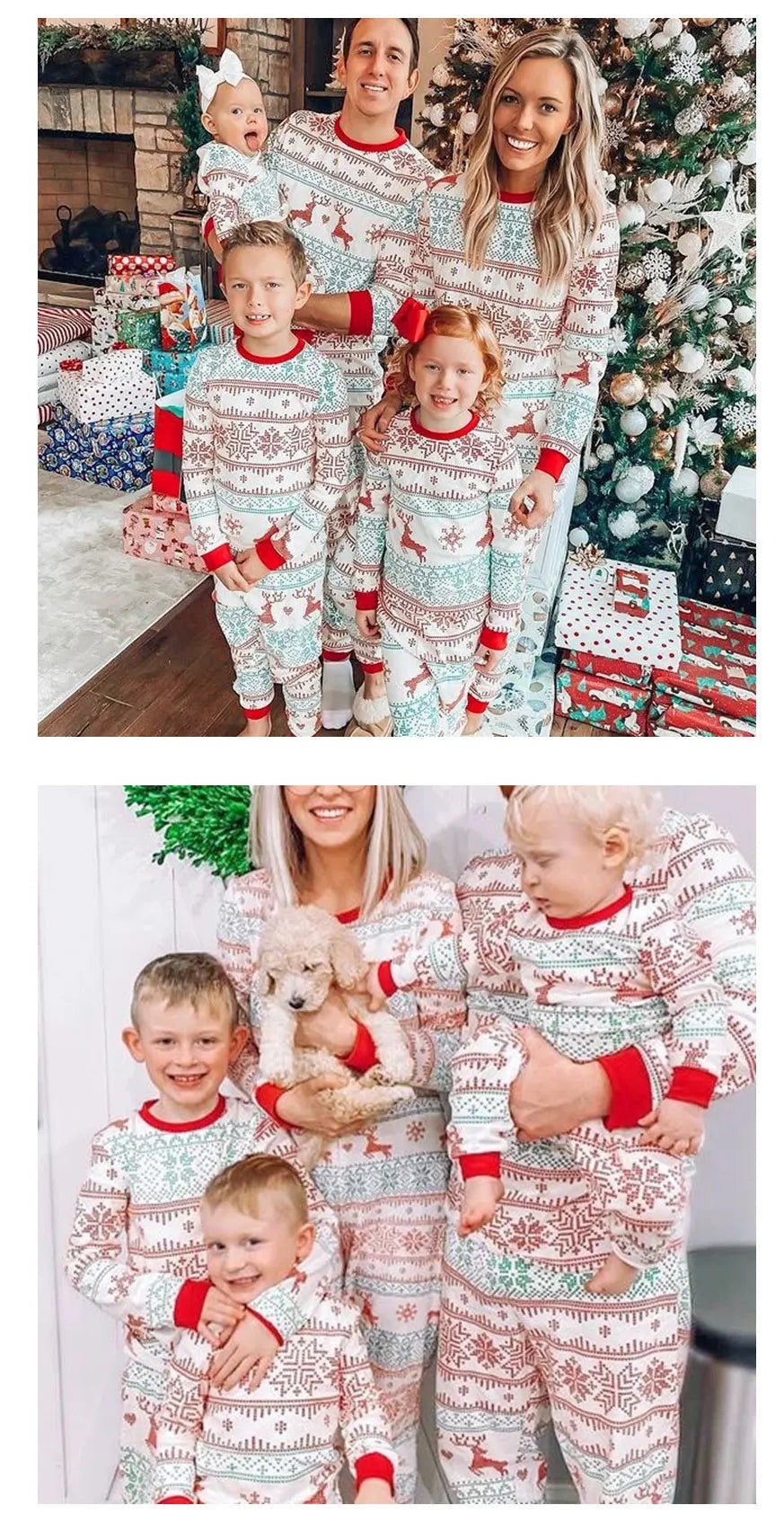 2025 New Family Christmas Pajamas Mom Dad Kids Matching Clothing Set Baby Romper Pjs Soft Loose 2 Pieces Suit Homewear Xmas Look - PratSN