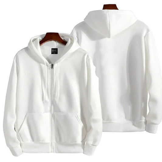2025 New Fashion Zipper Hoodies Women/Men Fashion Long Sleeve Hooded Sweatshirt Casual Autumn Winter Sportwear Solid Clothes - PratSN