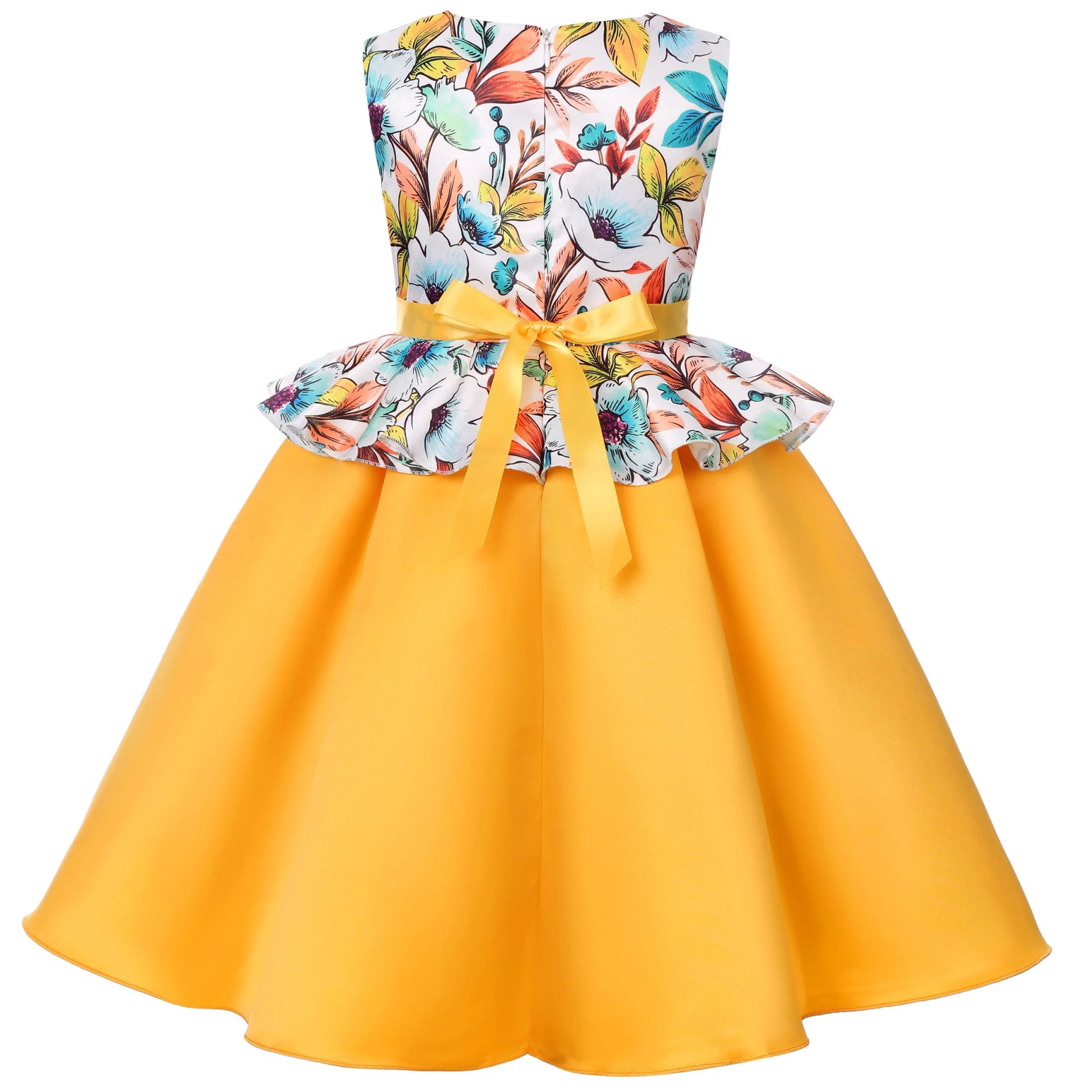 2025 New holiday party children's dress Children's puffy sleeve dress bow princess dress sold well - PratSN