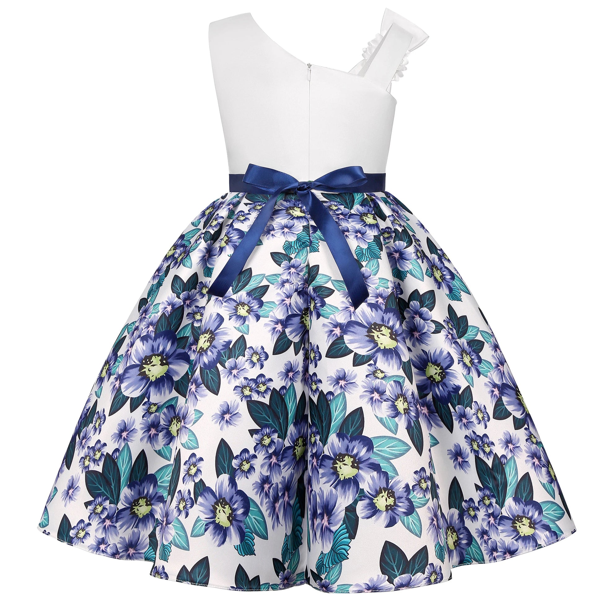 2025 New holiday party children's dress Children's puffy sleeve dress bow princess dress sold well - PratSN