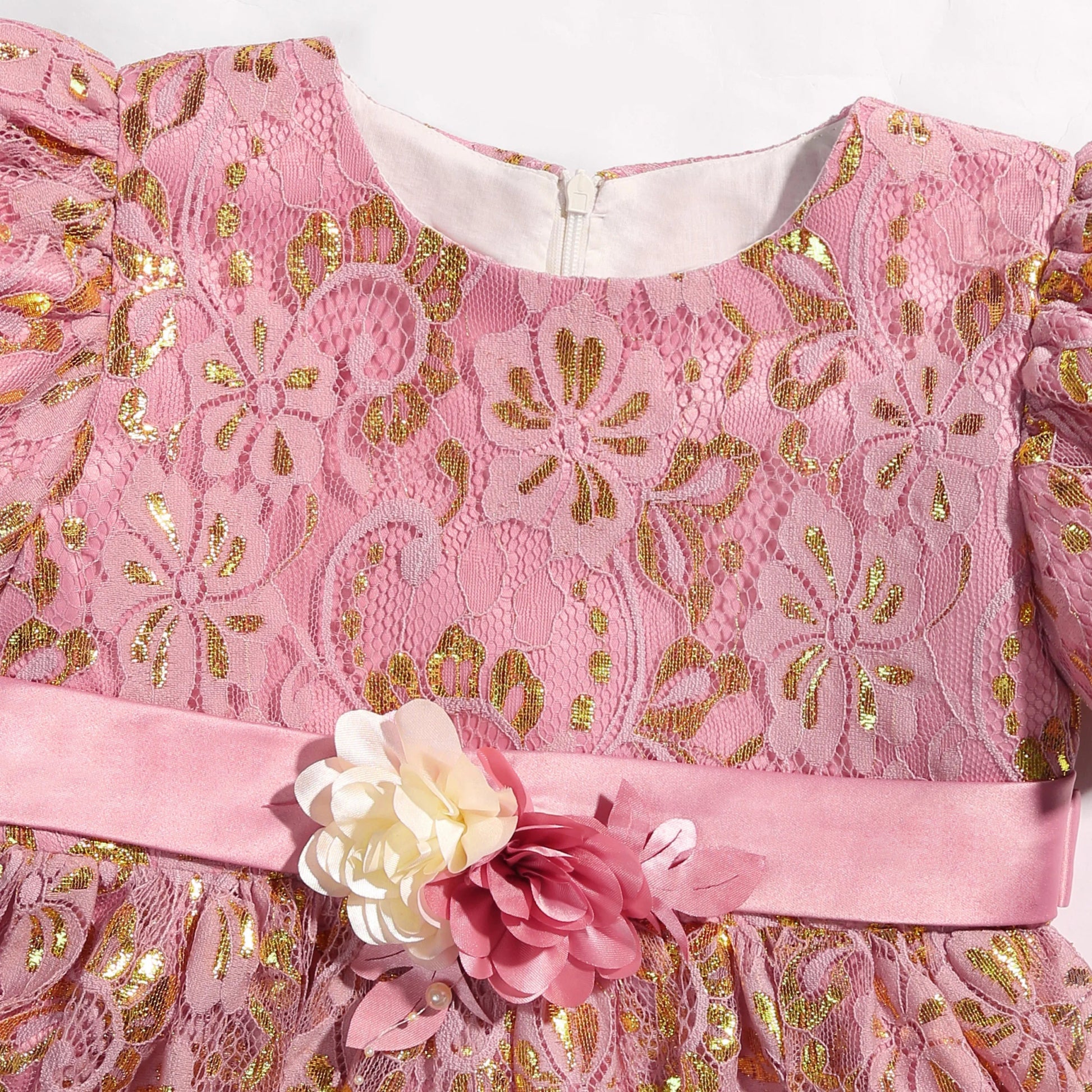 2025 New holiday party children's dress Children's puffy sleeve dress bow princess dress sold well - PratSN