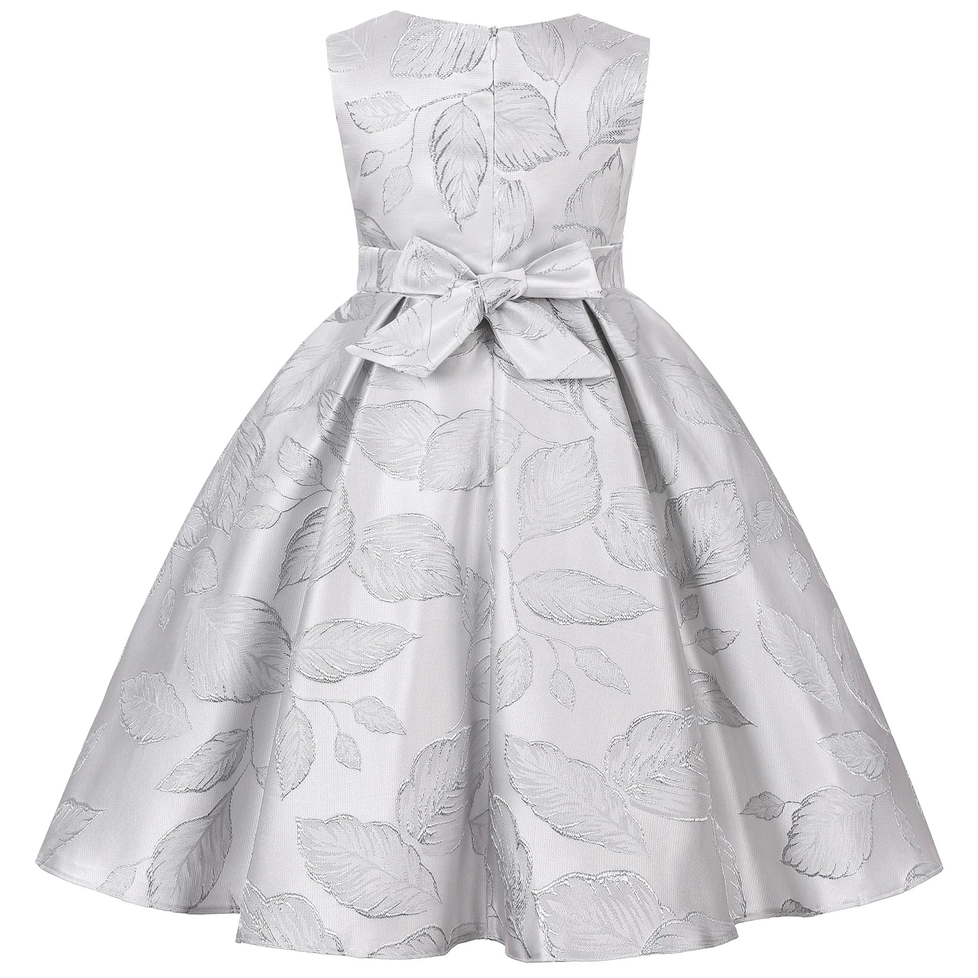 2025 New holiday party children's dress Children's puffy sleeve dress bow princess dress sold well - PratSN