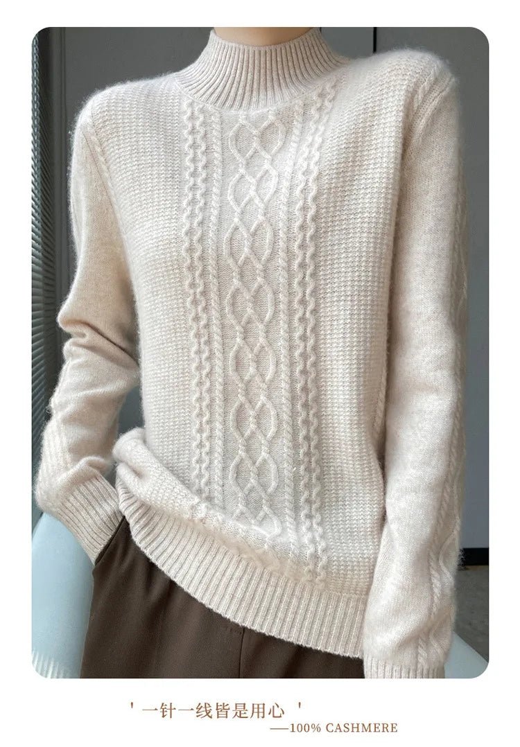 2025 New Thickened Sweater for Women in Autumn Winter Round Neck Base Knitted Sweater Warm Fashion Top - PratSN