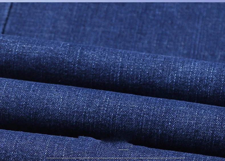 2025 Spring Autumn New Men's Jeans Casual Straight Stretch Fashion Classic Blue Black Work Denim Trousers Male Brand Clothing - PratSN