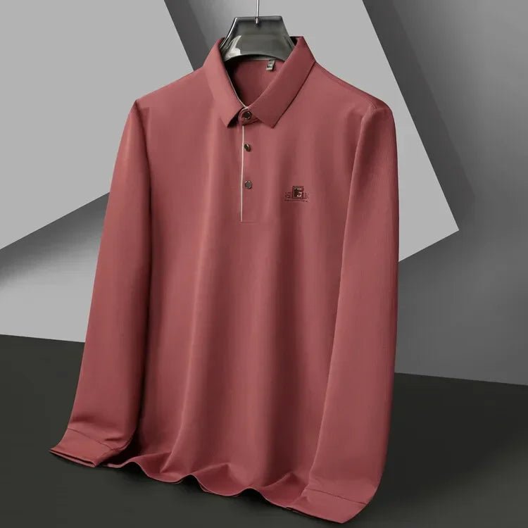 2025 Two Fake Collar Mens Daily Casual Tee Long Sleeve Sweatershirt Pullover Tops Lapel Polo Tee - PratSN