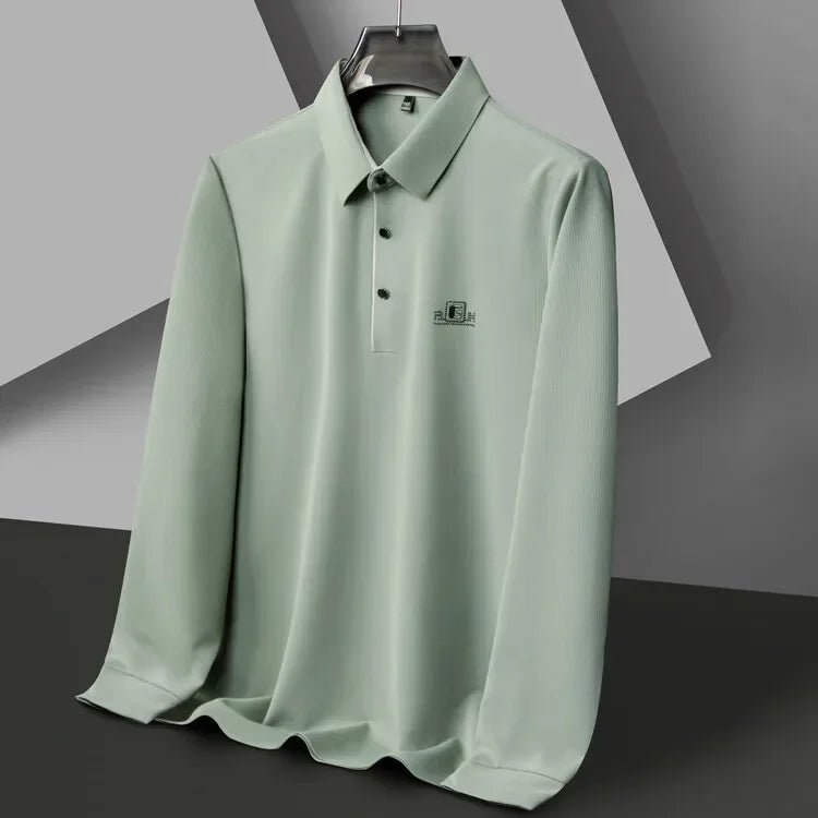 2025 Two Fake Collar Mens Daily Casual Tee Long Sleeve Sweatershirt Pullover Tops Lapel Polo Tee - PratSN