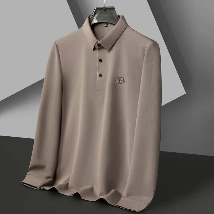 2025 Two Fake Collar Mens Daily Casual Tee Long Sleeve Sweatershirt Pullover Tops Lapel Polo Tee - PratSN