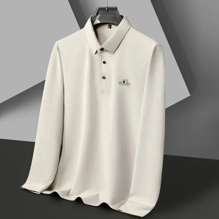 2025 Two Fake Collar Mens Daily Casual Tee Long Sleeve Sweatershirt Pullover Tops Lapel Polo Tee - PratSN