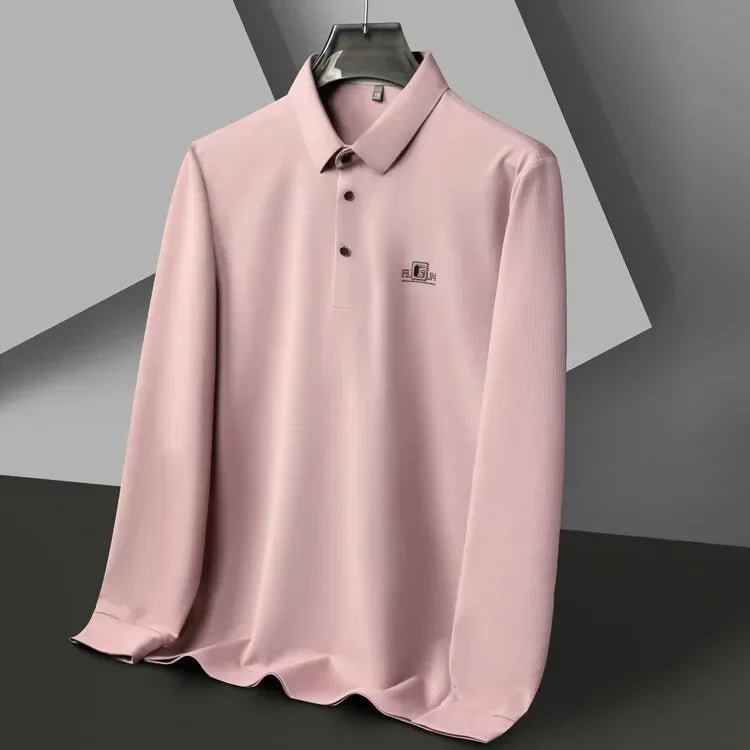 2025 Two Fake Collar Mens Daily Casual Tee Long Sleeve Sweatershirt Pullover Tops Lapel Polo Tee - PratSN