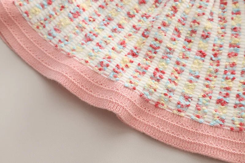 2025New Girls' Knitted Fashionable Set 0 - 6 Year Old Little Fragrant Baby Girls' Top and Bottom Warm Girls' Knitted Sweater - PratSN