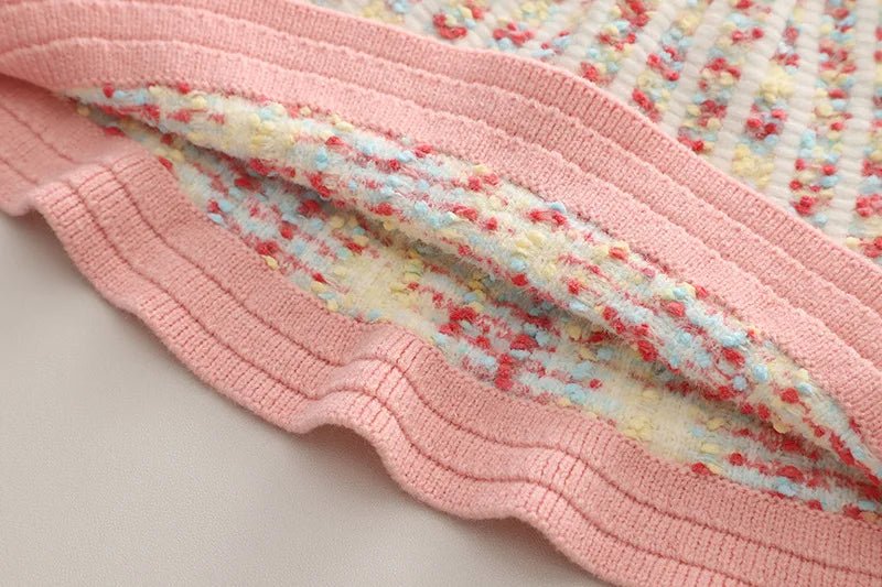 2025New Girls' Knitted Fashionable Set 0 - 6 Year Old Little Fragrant Baby Girls' Top and Bottom Warm Girls' Knitted Sweater - PratSN