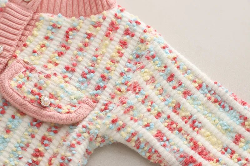 2025New Girls' Knitted Fashionable Set 0 - 6 Year Old Little Fragrant Baby Girls' Top and Bottom Warm Girls' Knitted Sweater - PratSN