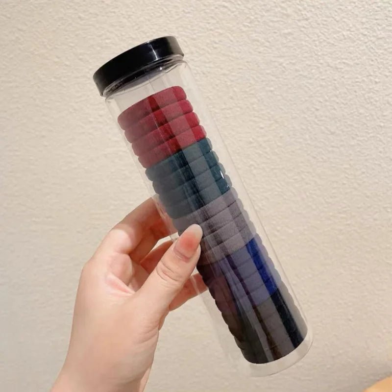 20pcs/Canned Hair Bands New Rubber Band Women Tied Towel Ring Bold High Elastic Hair Rope Simple Headband. - PratSN