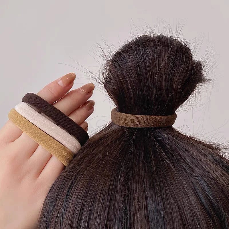 20pcs/Canned Hair Bands New Rubber Band Women Tied Towel Ring Bold High Elastic Hair Rope Simple Headband. - PratSN