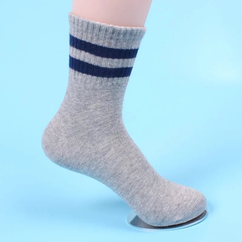3 Pairs / lot Boys Socks Spring & Autumn Stripe High Quality Cotton Brand Student Kids Socks 3 - 15 Year Children Socks - PratSN
