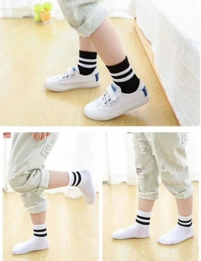 3 Pairs / lot Boys Socks Spring & Autumn Stripe High Quality Cotton Brand Student Kids Socks 3 - 15 Year Children Socks - PratSN