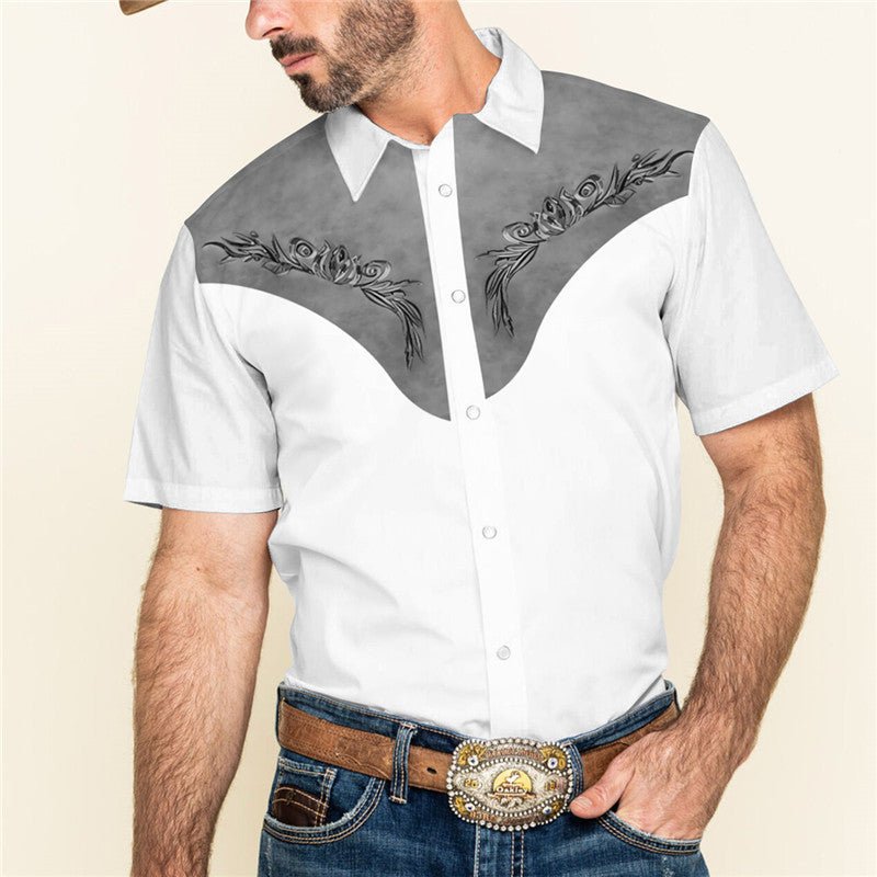 3D Personalized Printing T-shirt Summer Loose Short Sleeve Lapel Shirt Casual Streetwear Clothing For Men - PratSN