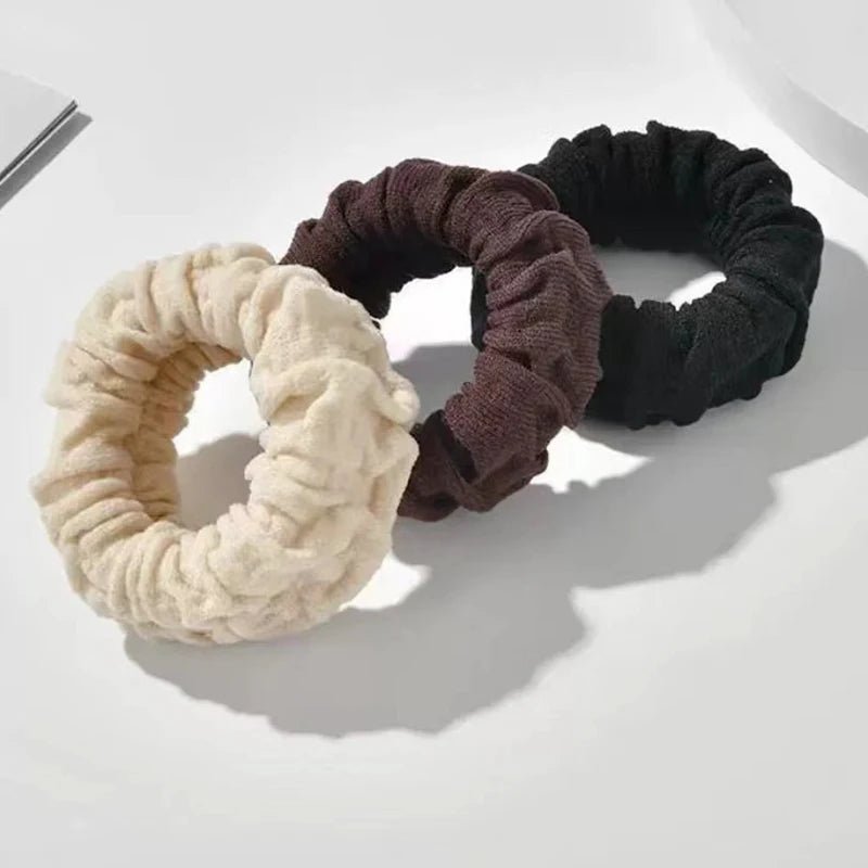 3pcs High Bun Elastic Hair Ring Thickened Hair Tie for Women New Autumn Winter High Elasticity Durable Rope Elastics - PratSN
