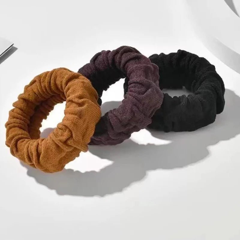 3pcs High Bun Elastic Hair Ring Thickened Hair Tie for Women New Autumn Winter High Elasticity Durable Rope Elastics - PratSN