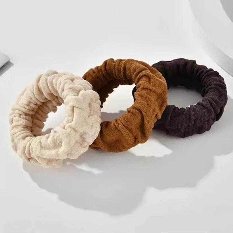 3pcs High Bun Elastic Hair Ring Thickened Hair Tie for Women New Autumn Winter High Elasticity Durable Rope Elastics - PratSN