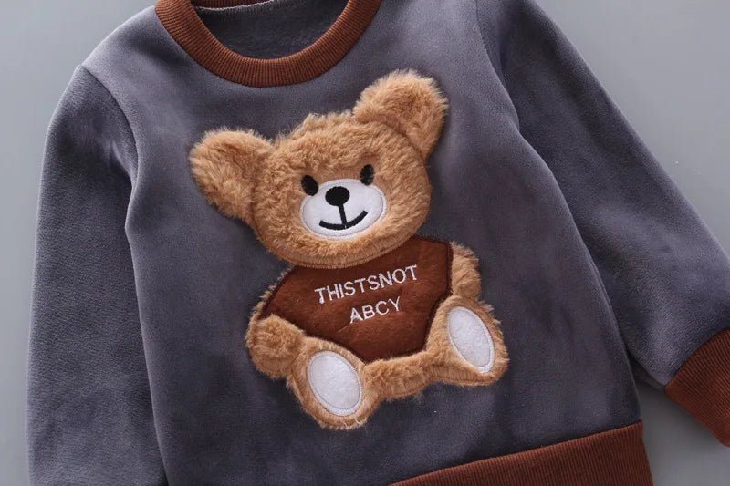 3PCS Winter Autumn Toddler Baby Boys Girls Clothes Baby Sweaters Coat +Pants +Hooded Vest Outfit Set Infant Warm Clothing Suits - PratSN