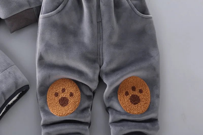 3PCS Winter Autumn Toddler Baby Boys Girls Clothes Baby Sweaters Coat +Pants +Hooded Vest Outfit Set Infant Warm Clothing Suits - PratSN
