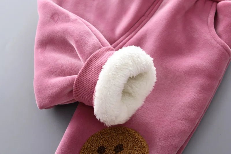 3PCS Winter Autumn Toddler Baby Boys Girls Clothes Baby Sweaters Coat +Pants +Hooded Vest Outfit Set Infant Warm Clothing Suits - PratSN