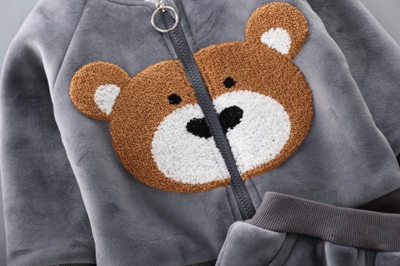 3PCS Winter Autumn Toddler Baby Boys Girls Clothes Baby Sweaters Coat +Pants +Hooded Vest Outfit Set Infant Warm Clothing Suits - PratSN