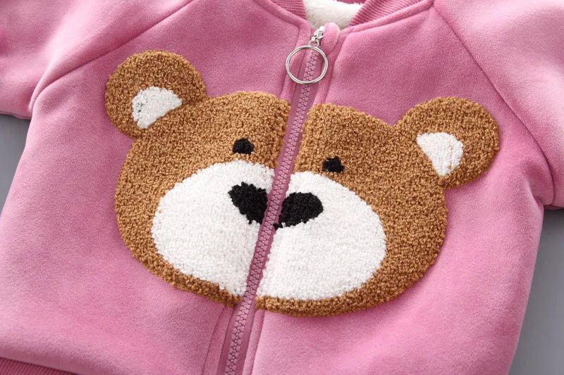 3PCS Winter Autumn Toddler Baby Boys Girls Clothes Baby Sweaters Coat +Pants +Hooded Vest Outfit Set Infant Warm Clothing Suits - PratSN