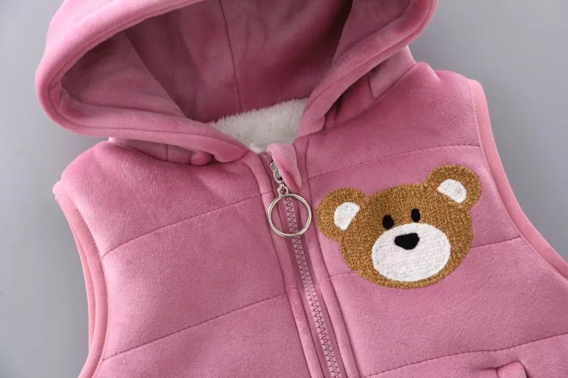 3PCS Winter Autumn Toddler Baby Boys Girls Clothes Baby Sweaters Coat +Pants +Hooded Vest Outfit Set Infant Warm Clothing Suits - PratSN