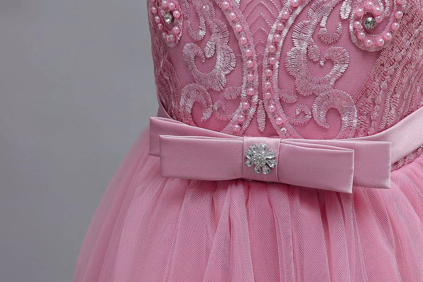 4 - 12 years old gorgeous girl dress sheer elegant girl birthday party princess dress long carnival evening dress summer clothing - PratSN