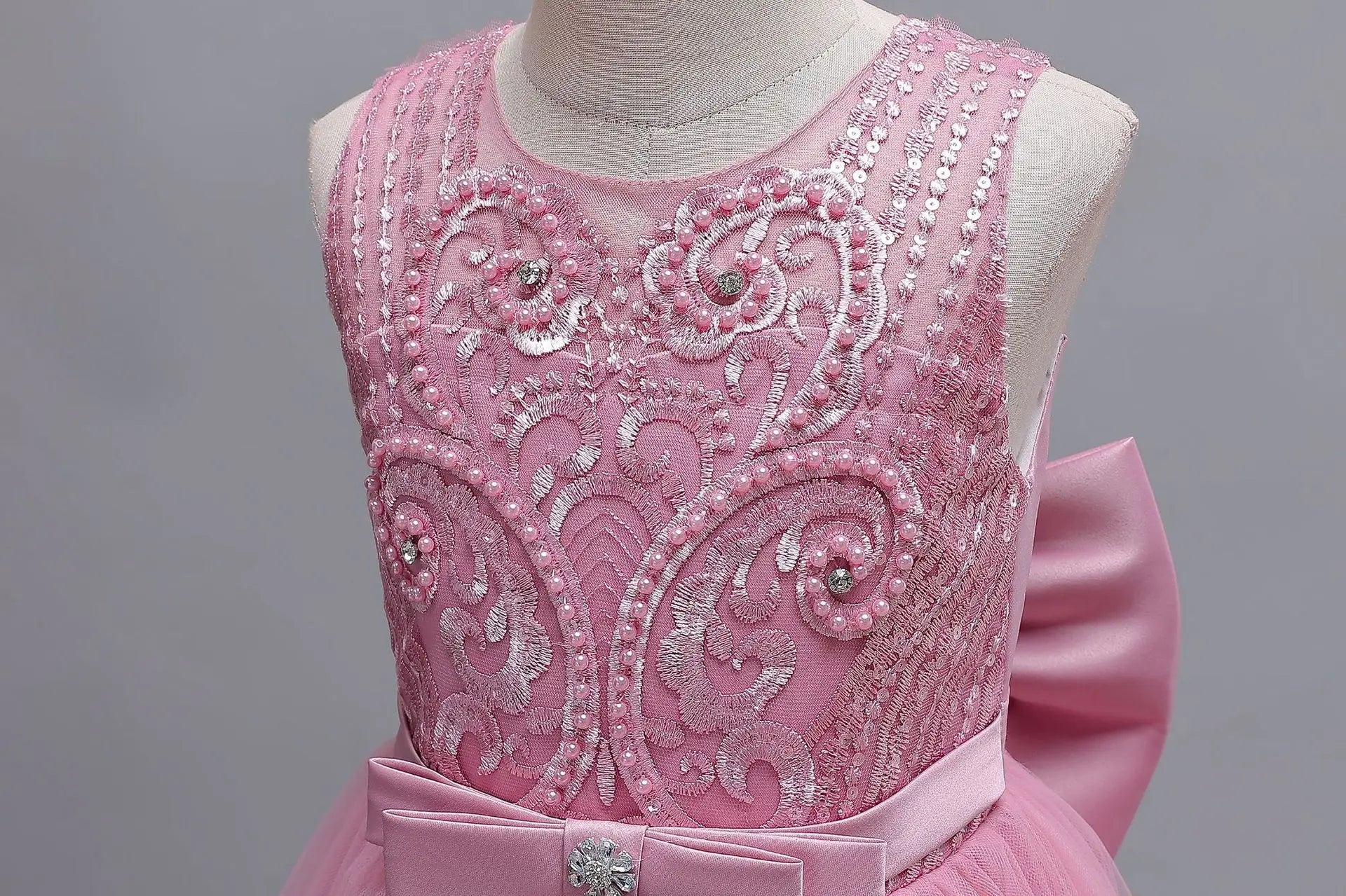 4 - 12 years old gorgeous girl dress sheer elegant girl birthday party princess dress long carnival evening dress summer clothing - PratSN