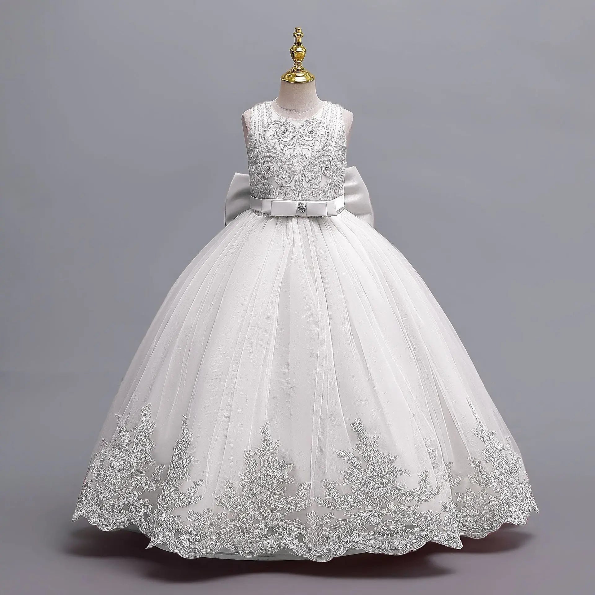 4 - 12 years old gorgeous girl dress sheer elegant girl birthday party princess dress long carnival evening dress summer clothing - PratSN