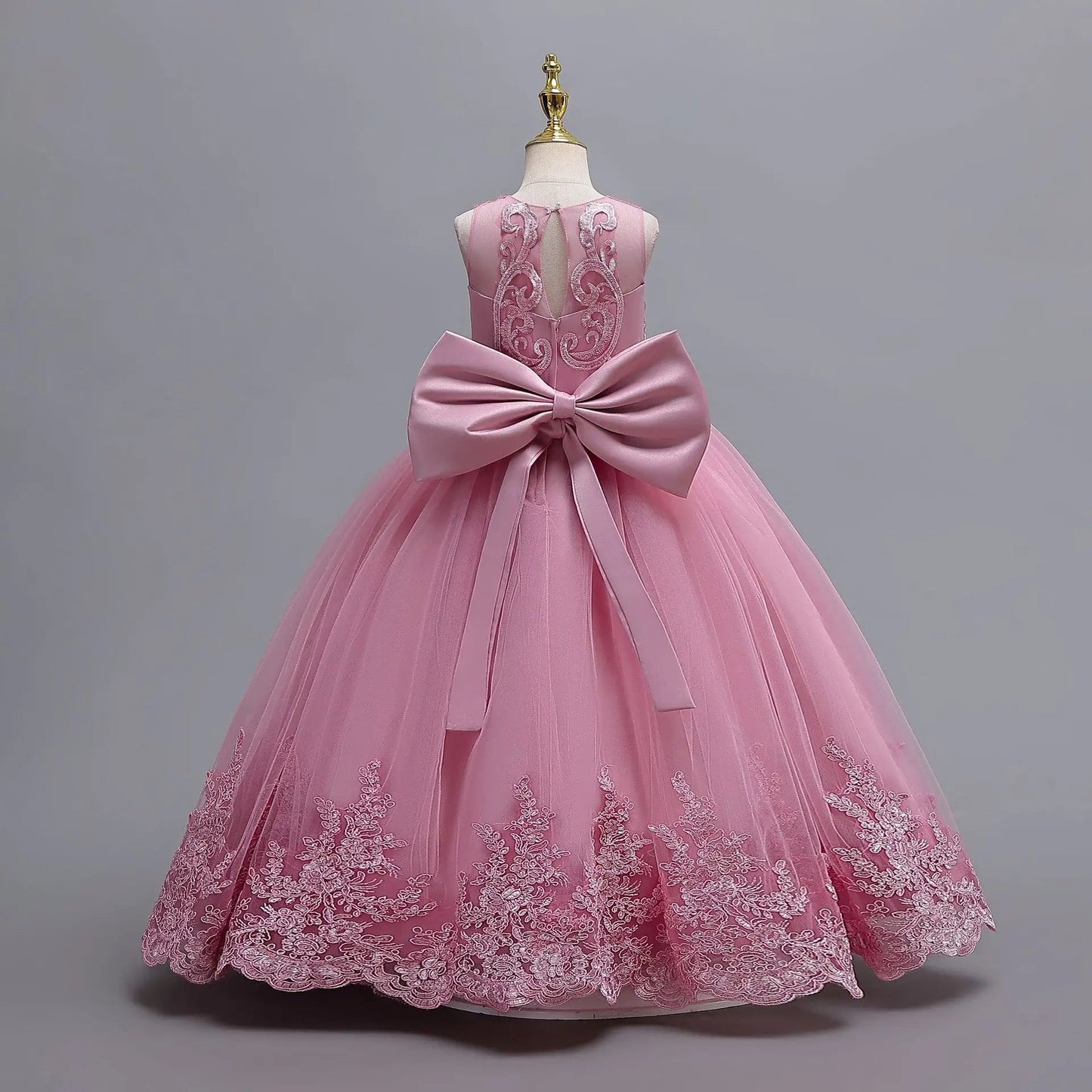 4 - 12 years old gorgeous girl dress sheer elegant girl birthday party princess dress long carnival evening dress summer clothing - PratSN