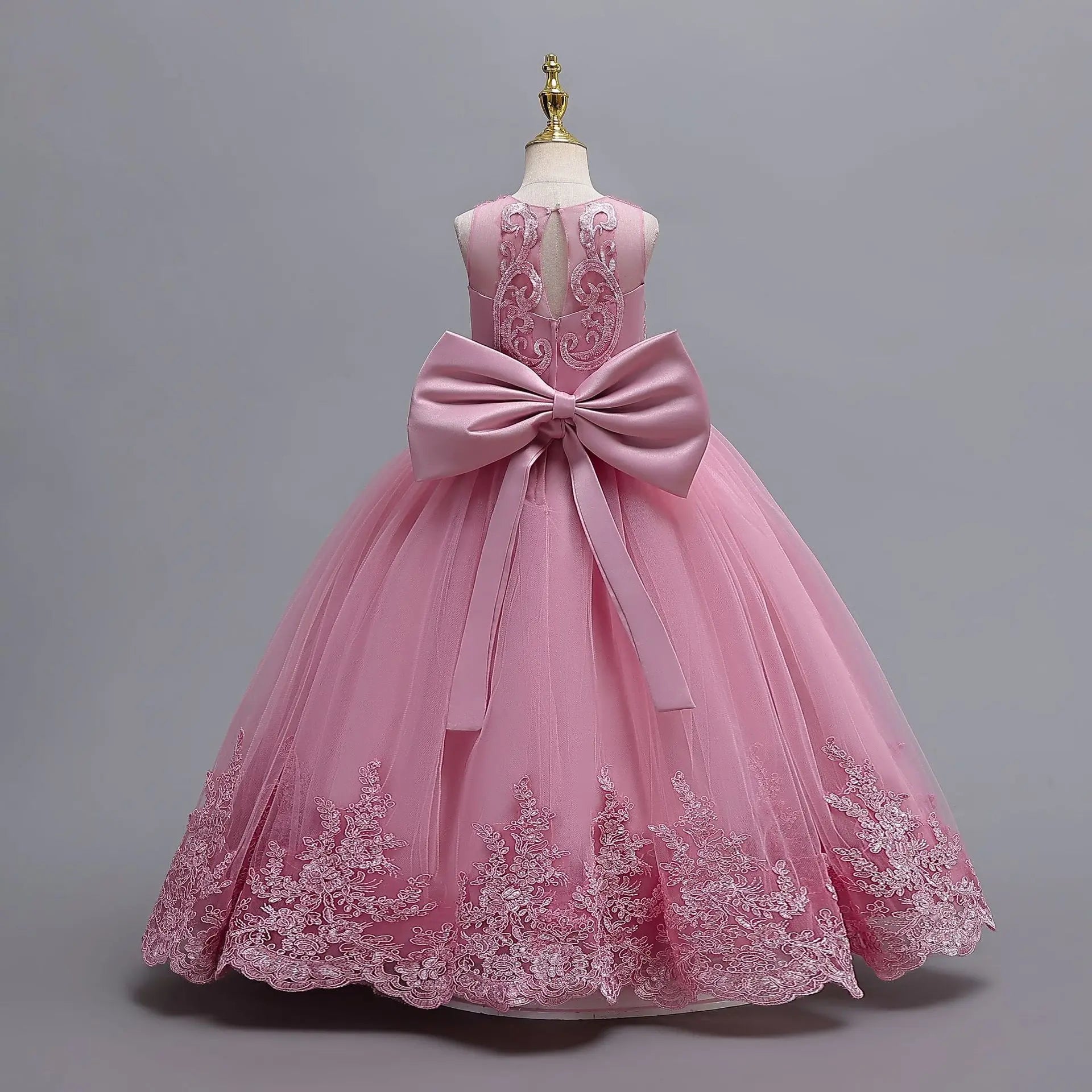 4 - 12 years old gorgeous girl dress sheer elegant girl birthday party princess dress long carnival evening dress summer clothing - PratSN
