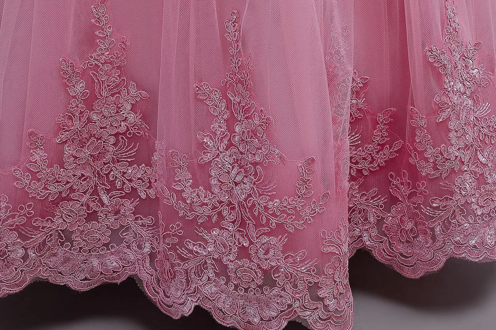 4 - 12 years old gorgeous girl dress sheer elegant girl birthday party princess dress long carnival evening dress summer clothing - PratSN