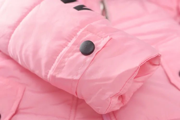 4 - 12 Years Winter Girls Jacket Fur Collar Warm Princess Coat Hooded Zipper Windproof Kids Outerwear Birthday Gift Parka Snowsuit - PratSN