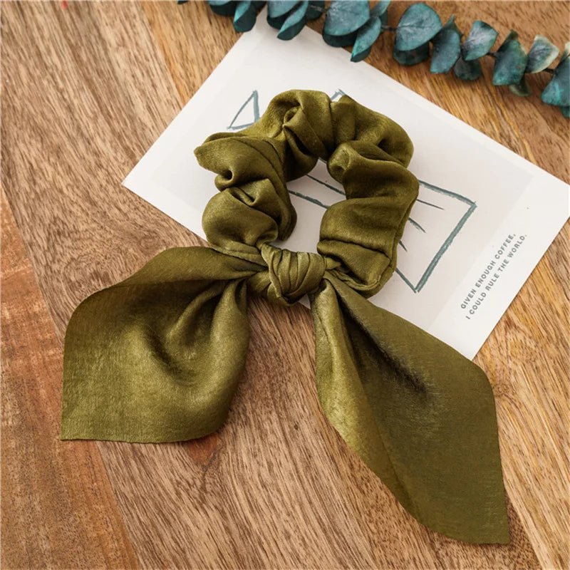 4pcs/lot Women Hair Scrunchies Elastic Hair Bands Leopard Print Bow Knotted Scrunchy for Girls Hair Ties - PratSN