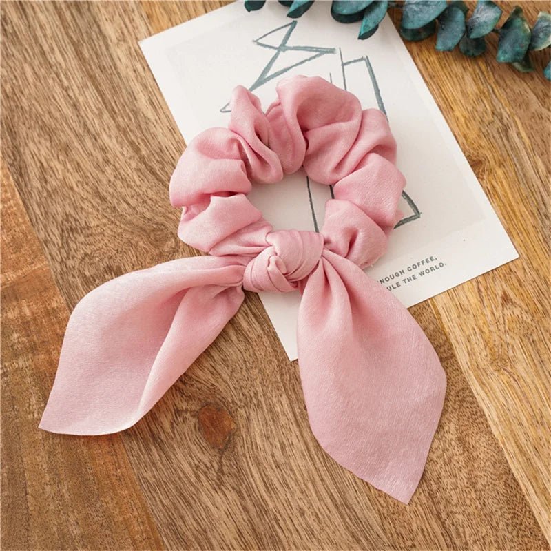 4pcs/lot Women Hair Scrunchies Elastic Hair Bands Leopard Print Bow Knotted Scrunchy for Girls Hair Ties - PratSN
