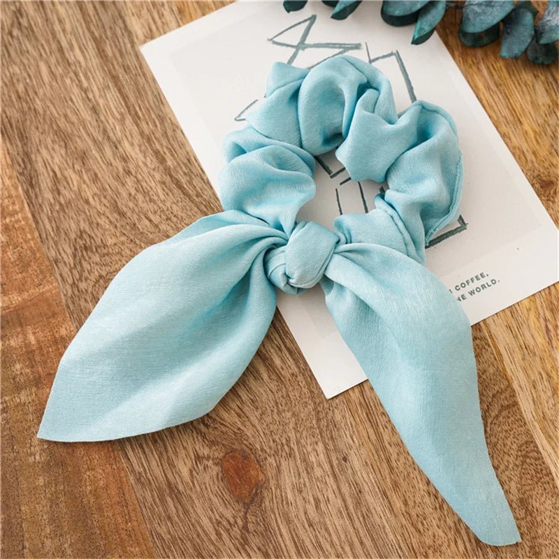 4pcs/lot Women Hair Scrunchies Elastic Hair Bands Leopard Print Bow Knotted Scrunchy for Girls Hair Ties - PratSN