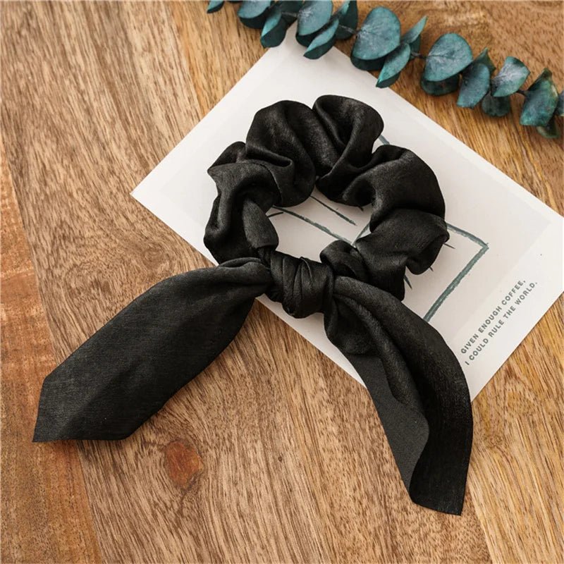 4pcs/lot Women Hair Scrunchies Elastic Hair Bands Leopard Print Bow Knotted Scrunchy for Girls Hair Ties - PratSN