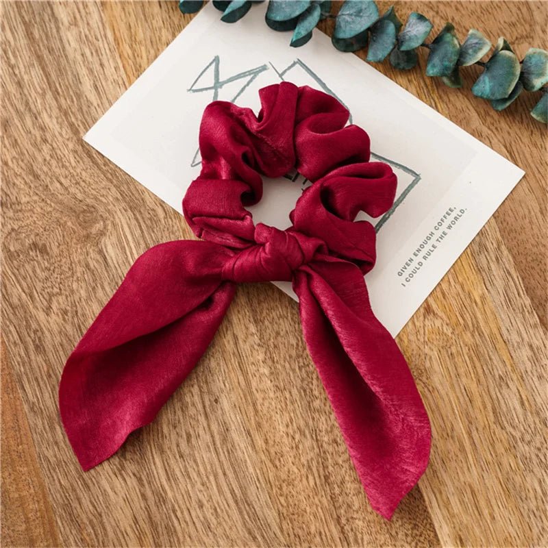 4pcs/lot Women Hair Scrunchies Elastic Hair Bands Leopard Print Bow Knotted Scrunchy for Girls Hair Ties - PratSN