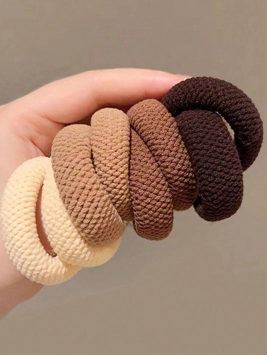 5/10 Mix Color High Elasticity Thickened Versatile Simple Scrunchies, Hair - Friendly (Random Color) Hair Ties Hair Rope - PratSN