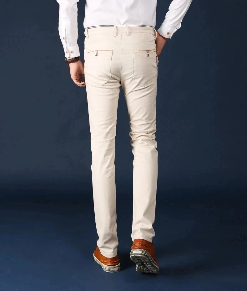6 Colors Fashion Mens Slim Fit Casual Pants Korea Style Business Work Trousers All - match Mens Midwaist Straight Casual Pants - PratSN