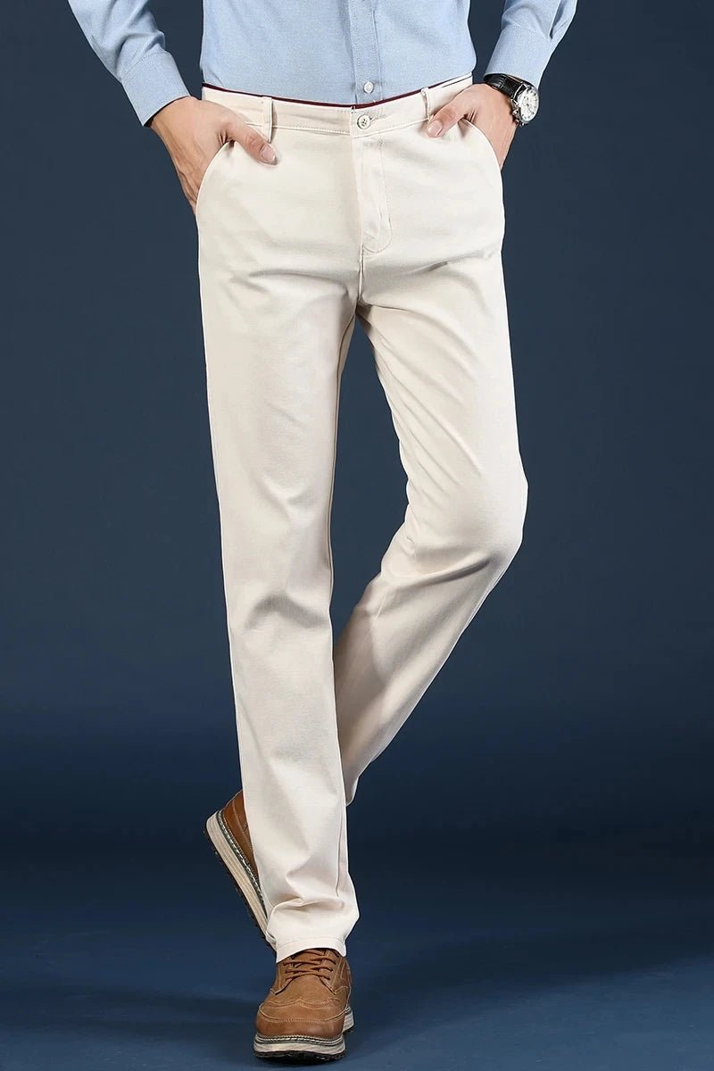 6 Colors Fashion Mens Slim Fit Casual Pants Korea Style Business Work Trousers All - match Mens Midwaist Straight Casual Pants - PratSN