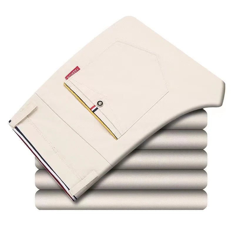 6 Colors Fashion Mens Slim Fit Casual Pants Korea Style Business Work Trousers All - match Mens Midwaist Straight Casual Pants - PratSN