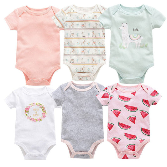 6 - piece baby jumpsuit new short - sleeved baby clothes - PratSN