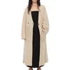 7454 - R - Pockets Long Sleeve V - Neck Knitting Cashmere Wool Women's Coat Loose Casual Standard Pattern OEM Long - PratSN