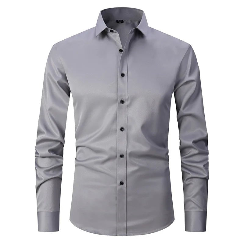 8J 2025 New Men's Four sided Elastic Shirt for Casual and Comfortable Men's Shirt SY207 - PratSN