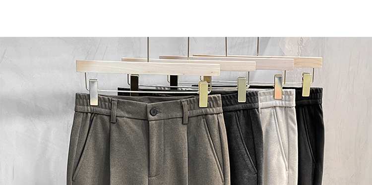 Woolen Pants Men's Straight-leg Silm Fancy Pants Business Casual Pants Suit Pants Cropped Pants Spring & Fall Winter